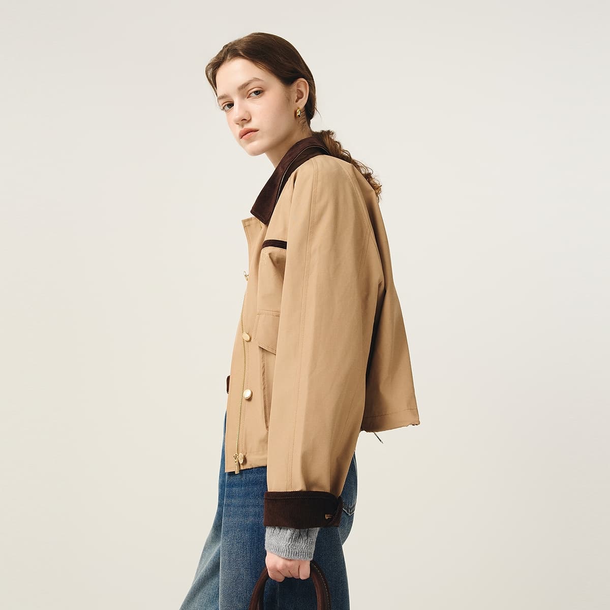 Teenie Weenie American Vintage Minimalist Укороченное пальто женское - изображение 6