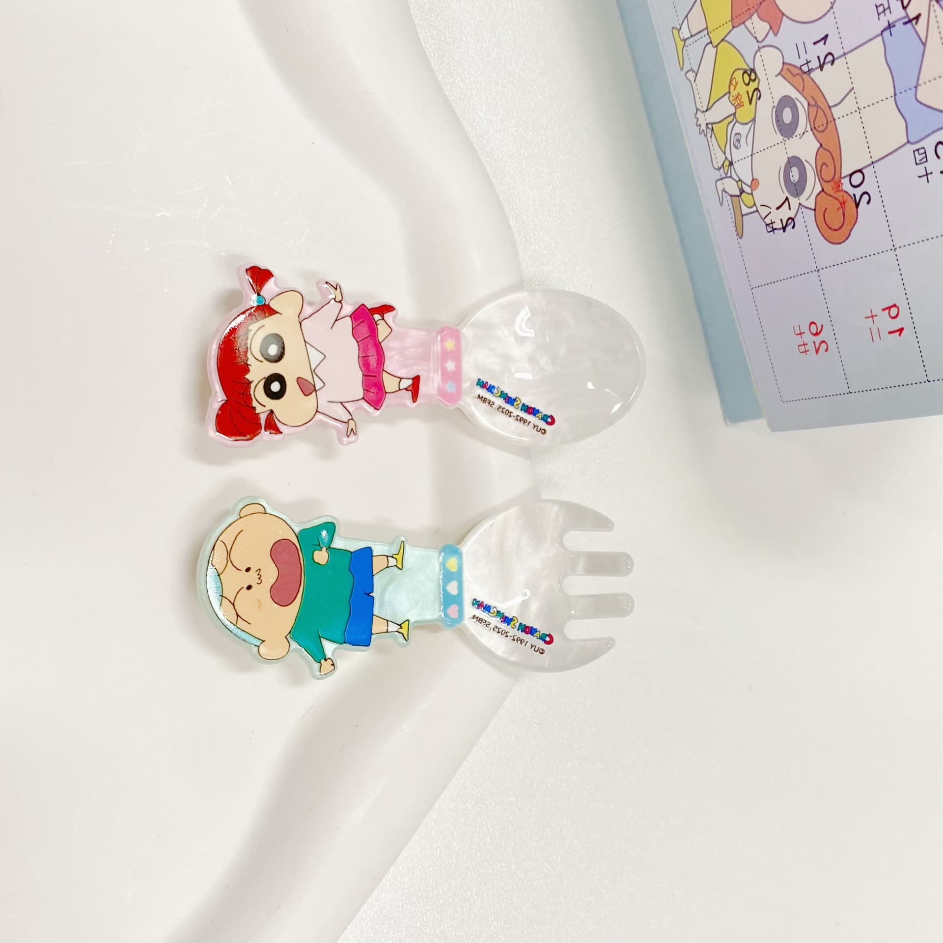 Заколка Crayon Shinchan Акриловые заколки для волос унисекс - изображение 3