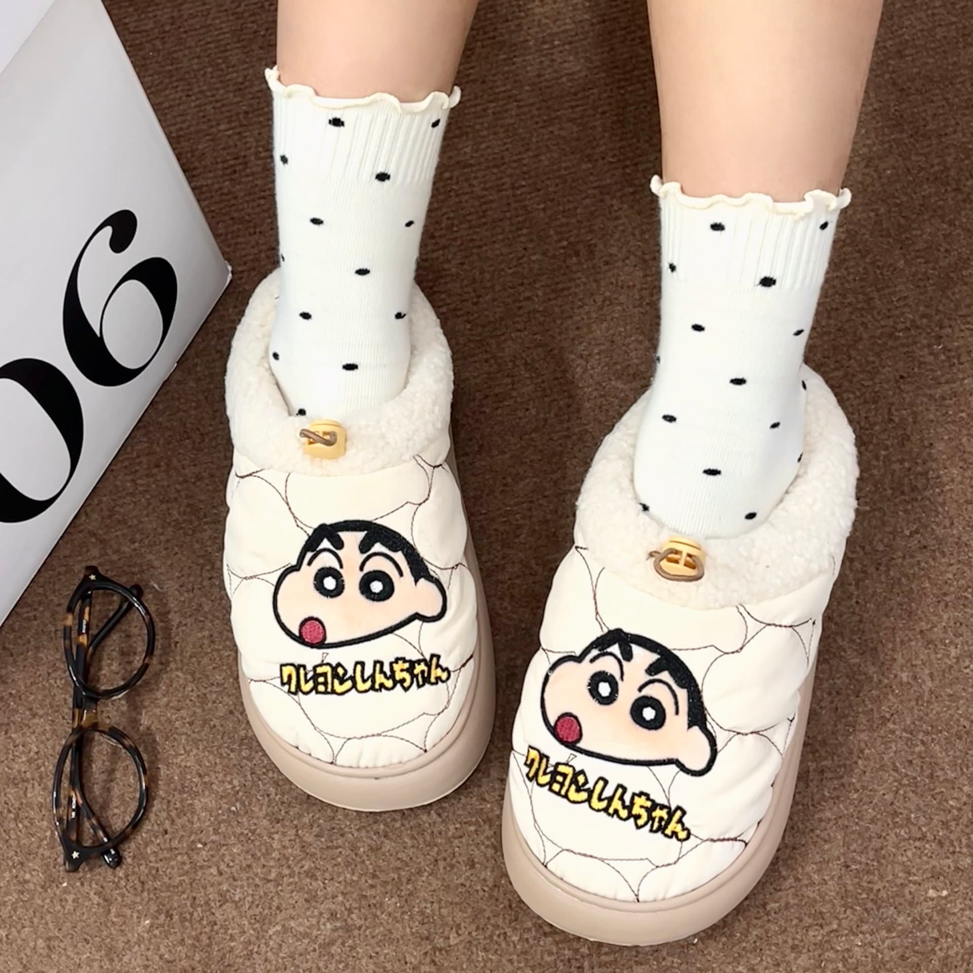 Crayon Shinchan Дом Хлопковые Тапочки - изображение 2