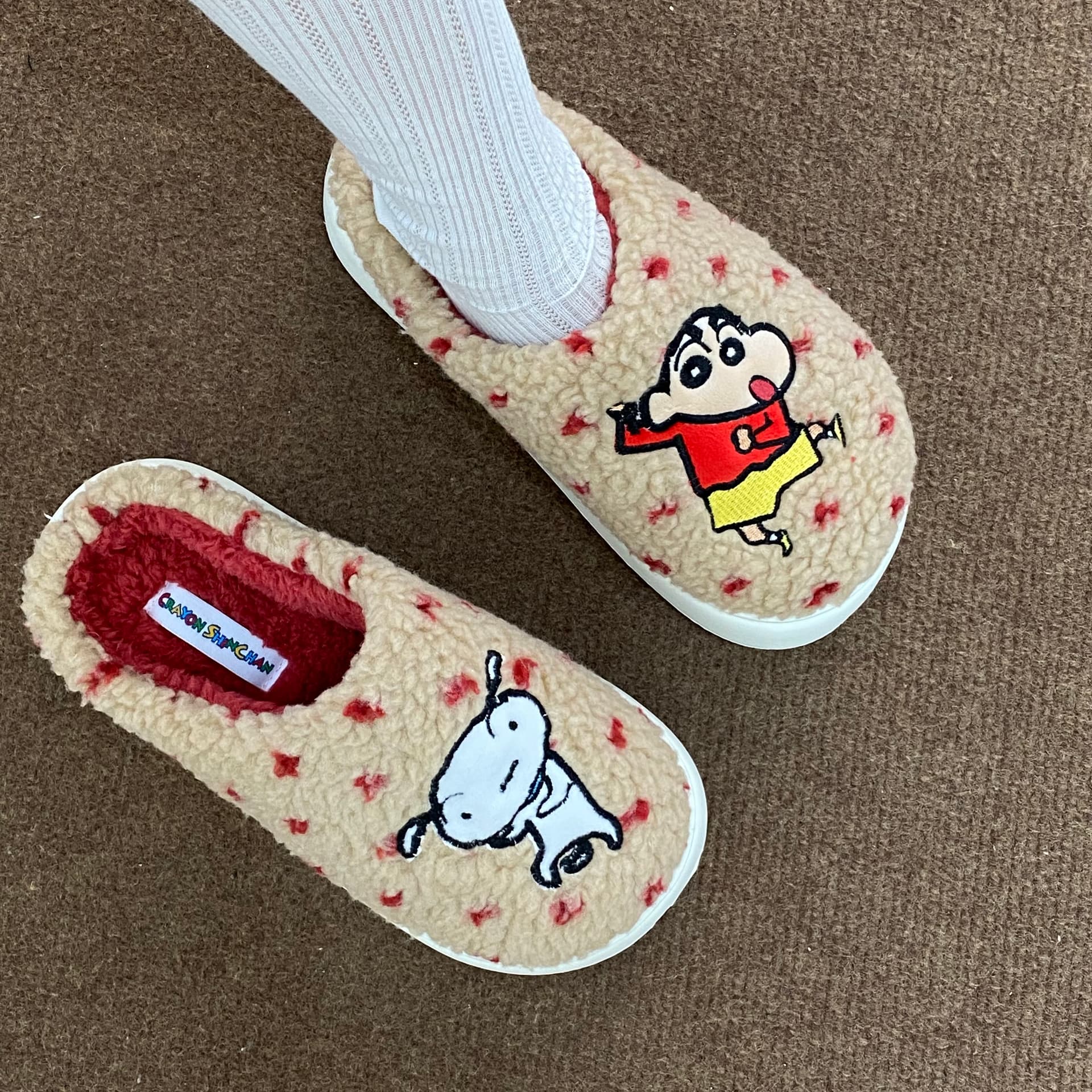 Crayon Shinchan Дом Хлопковые Тапочки Хаки - изображение 4
