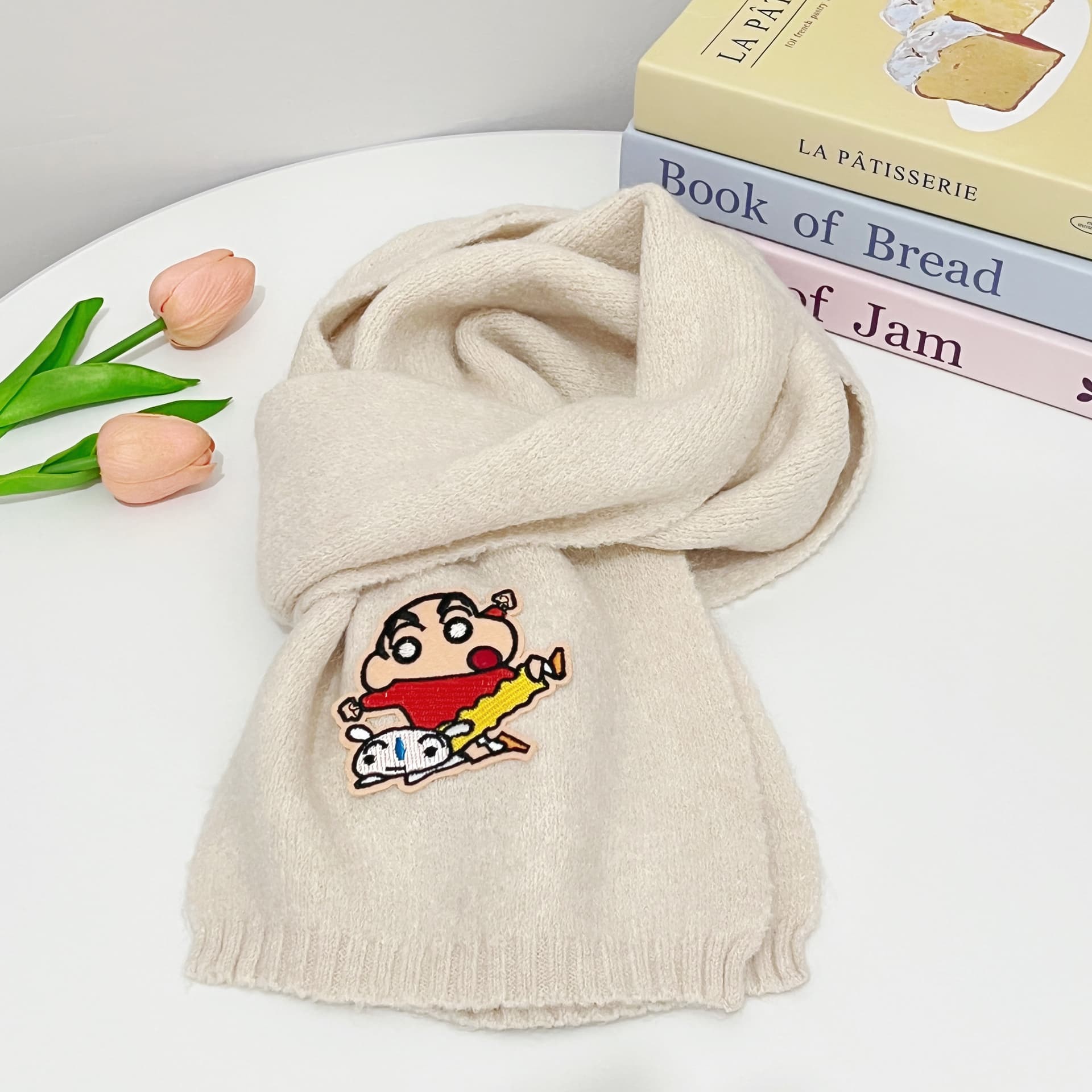 Шарф Crayon Shinchan Шерсть Нейлон Вязаные Шарфы Унисекс - изображение 3