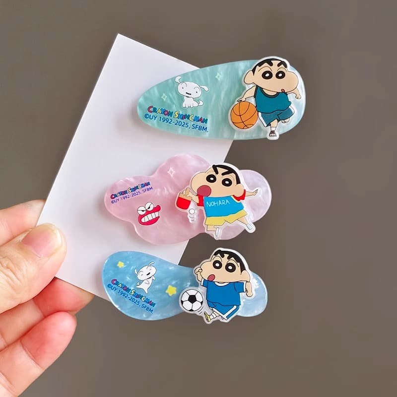 Заколка Crayon Shinchan Акриловые заколки для волос унисекс - изображение 4