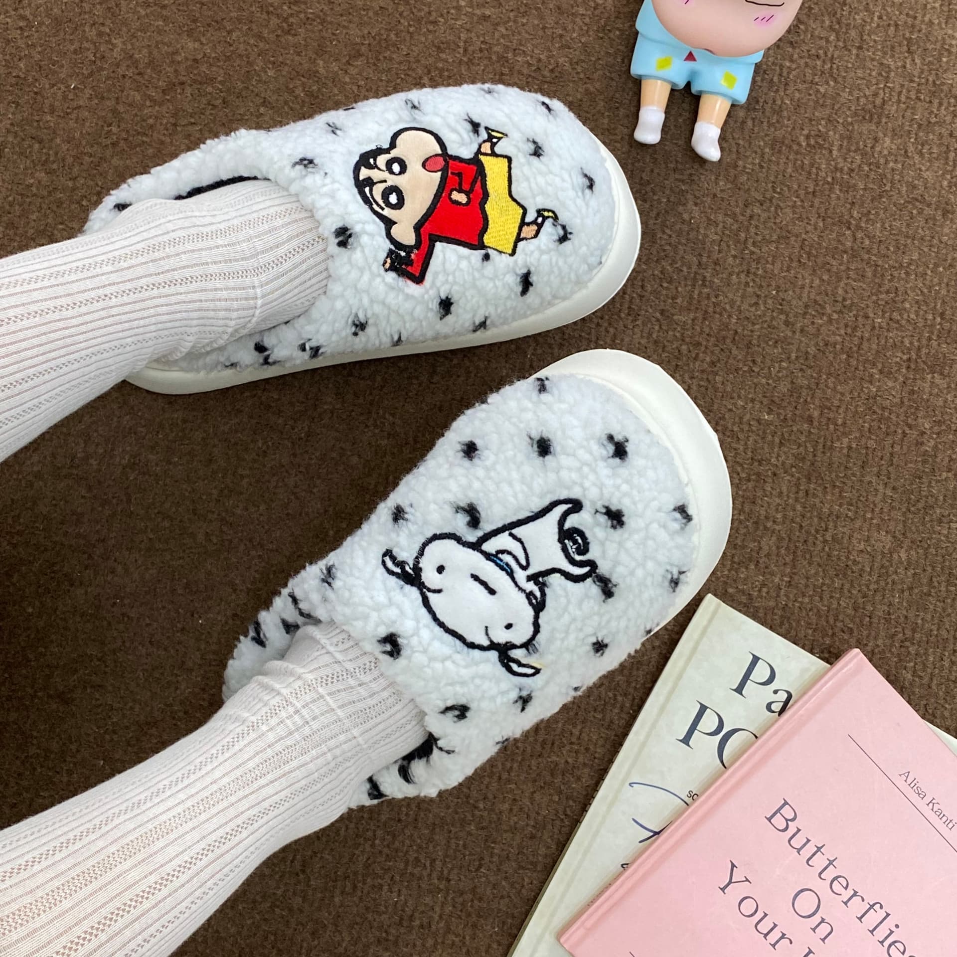 Crayon Shinchan Дом Хлопок Тапочки Белый - изображение 2