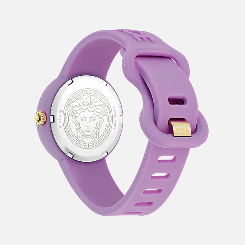 Механические часы Versace MEDUSA POP KIDS Часы на запястье Кварцевый механизм Силиконовый ремешок 32 мм Многоцветный циферблат часов - изображение 4