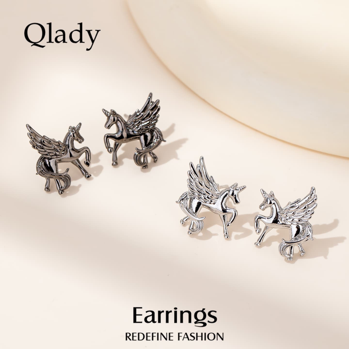 Серьги QLADY Серьги-гвоздики из сплава женские - изображение 3