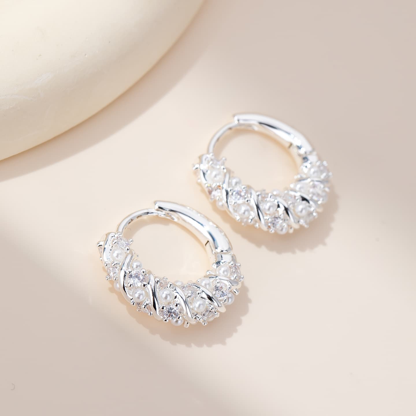 Серьги QLADY Alloy и Artificial Pearl Серебряная игла Серьги Женские - изображение 5