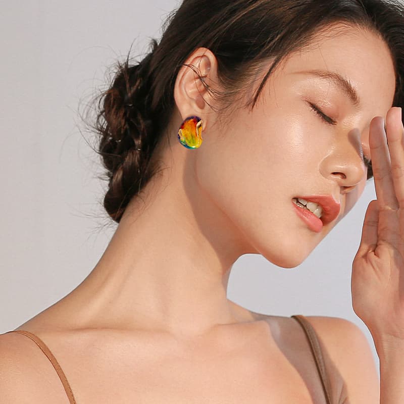 Серьги Серьги-гвоздики из стерлингового серебра S95 QLADY для женщин - изображение 3