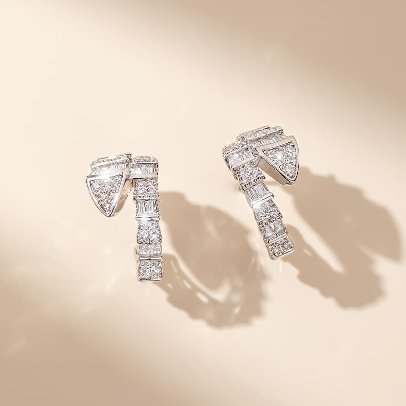 Серьги Серьги QLADY Серебряные игла S925 пробы женские - изображение 5