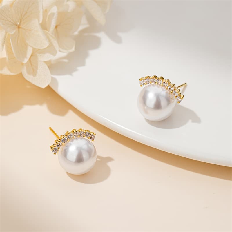 Серьги Серьги-гвоздики из серебра 925 пробы с серебряной иглой QLADY для женщин - изображение 5