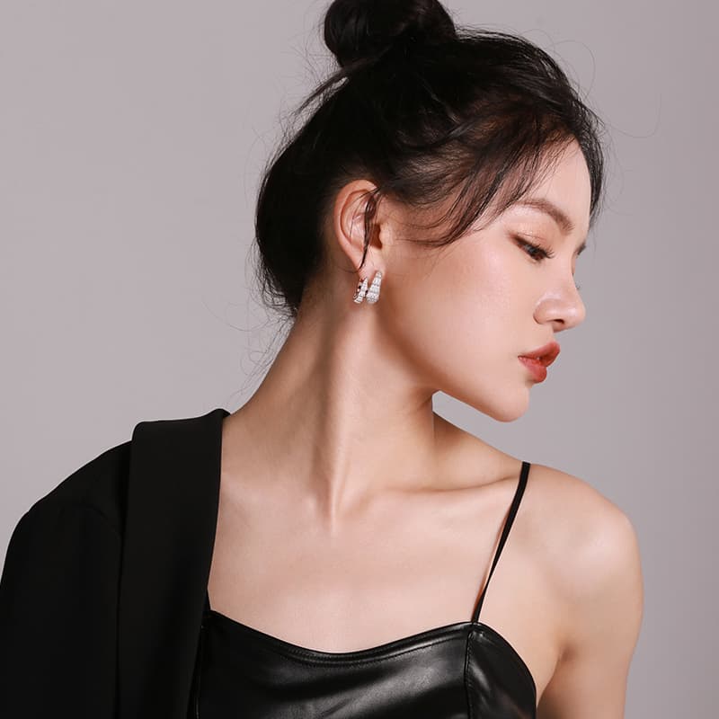 Серьги Серьги QLADY Серебряные игла S925 пробы женские - изображение 4