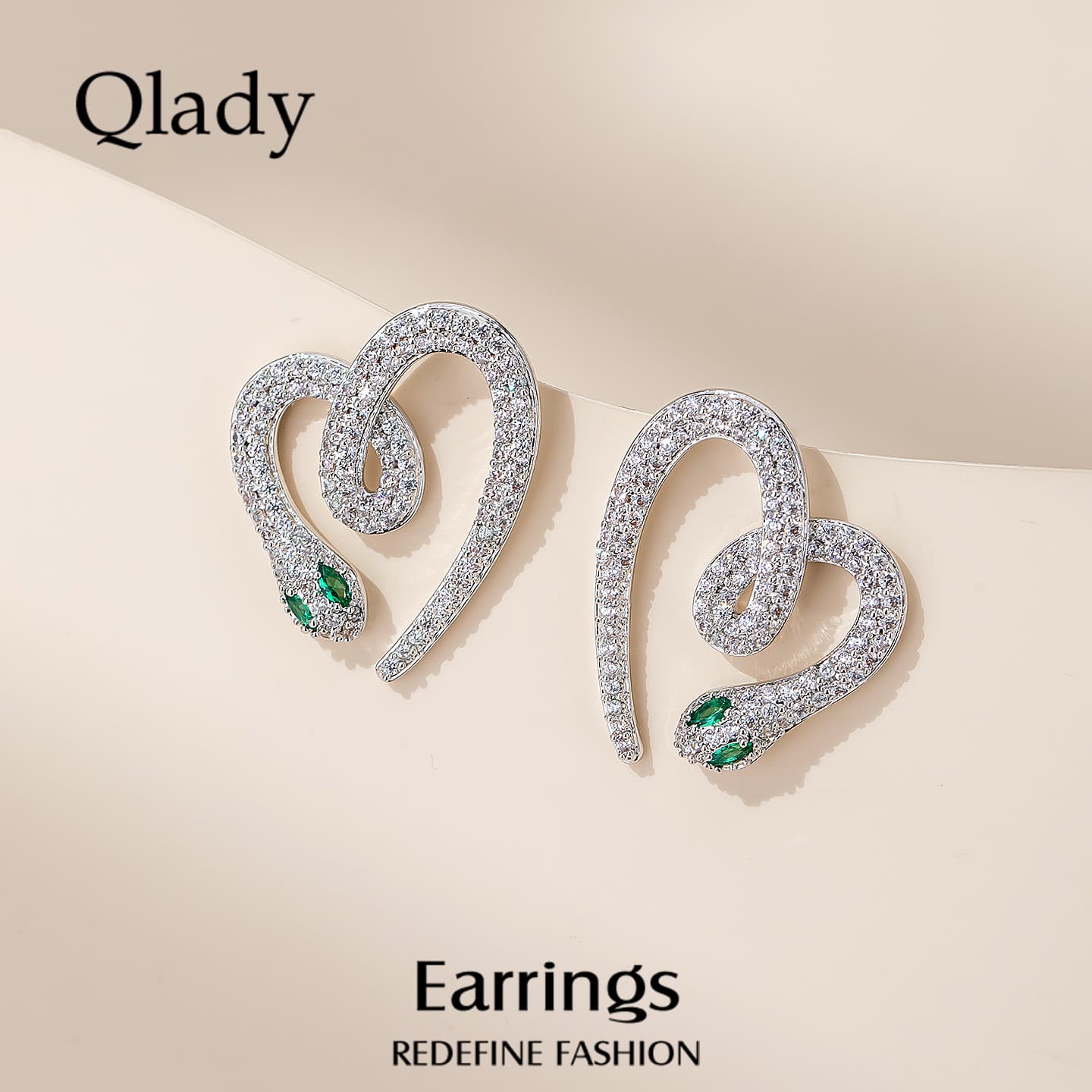 Серьги Серьги QLADY из серебра 925 пробы женские - изображение 2