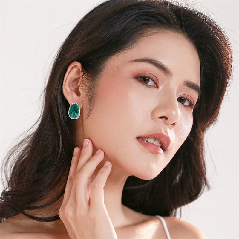 Серьги Серьги-гвоздики из серебра 925 пробы с серебряной иглой QLADY для женщин - изображение 3