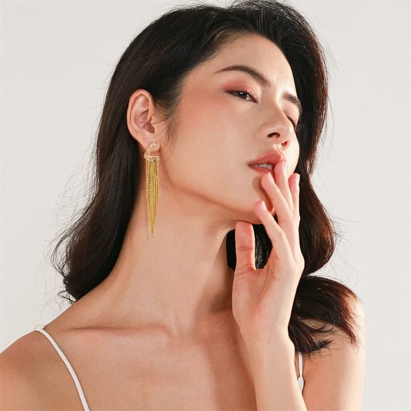 Серьги Серьги QLADY из серебра 925 пробы женские - изображение 7