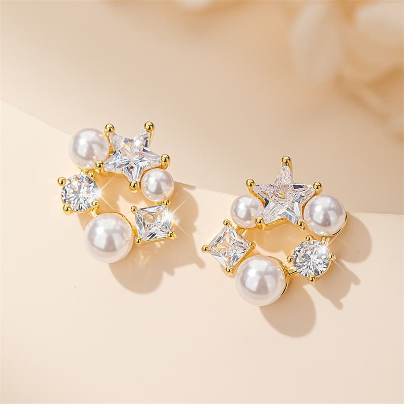 Серьги Серьги-гвоздики из серебра 925 пробы с серебряной иглой QLADY для женщин - изображение 2