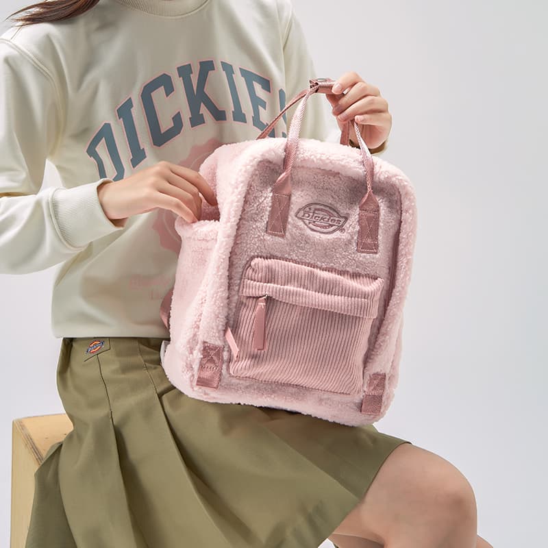 Рюкзак Dickies Полиэстер Рюкзак Маленький Женский Лотос Розовый Кремовый Абрикос Кофейный Коричневый - изображение 4