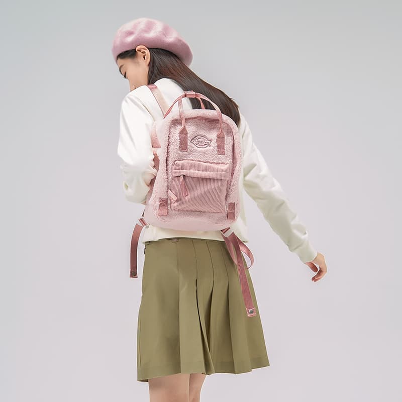 Рюкзак Dickies Полиэстер Рюкзак Маленький Женский Лотос Розовый Кремовый Абрикос Кофейный Коричневый - изображение 6