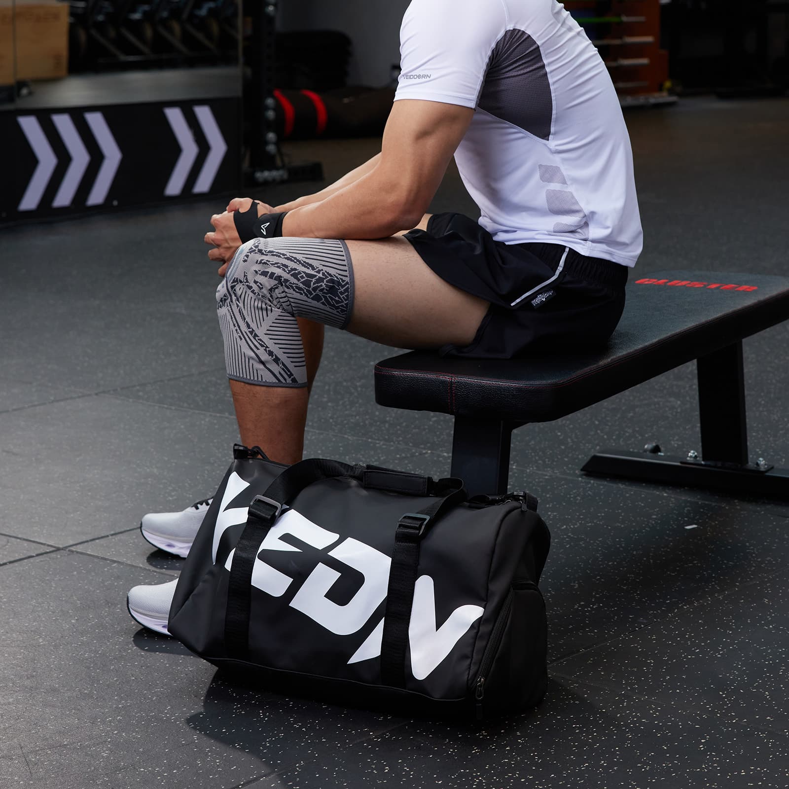 Спортивная сумка VEIDOORN PVC Спортзал Сумка Большой Унисекс Черный - изображение 5