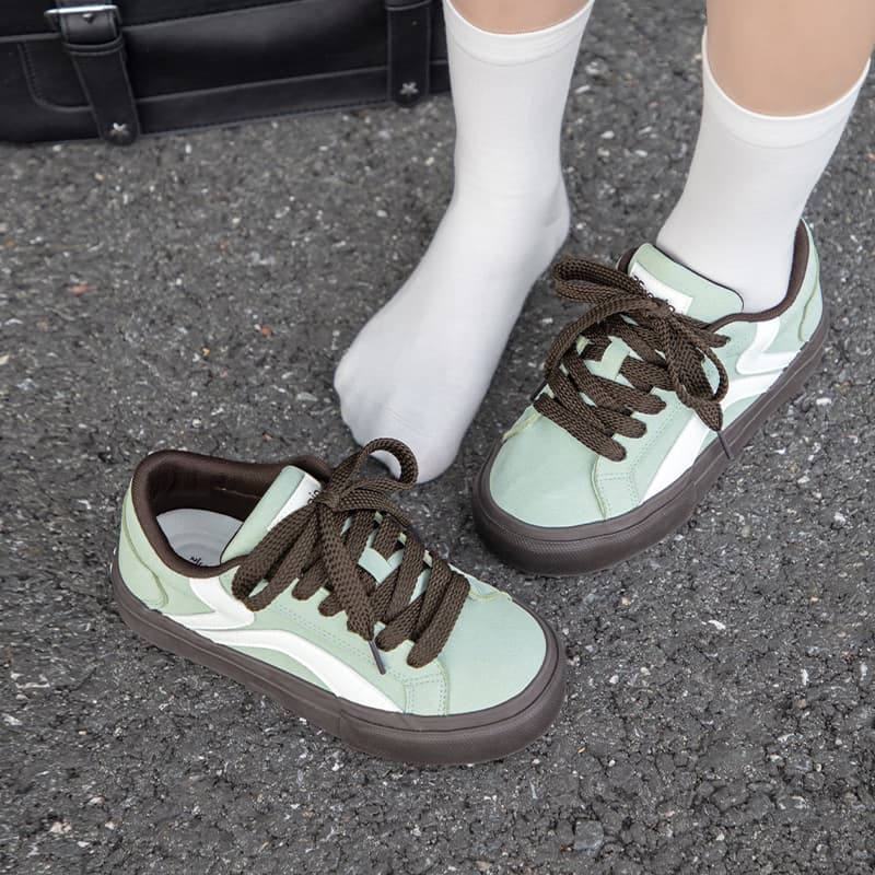 Кроссовки TUOPIN Pai Shoes Мятный шоколад COCO CHANEL Комплект Синтетическая кожа Противоскользящий Низкий топ с поддержкой - изображение 6
