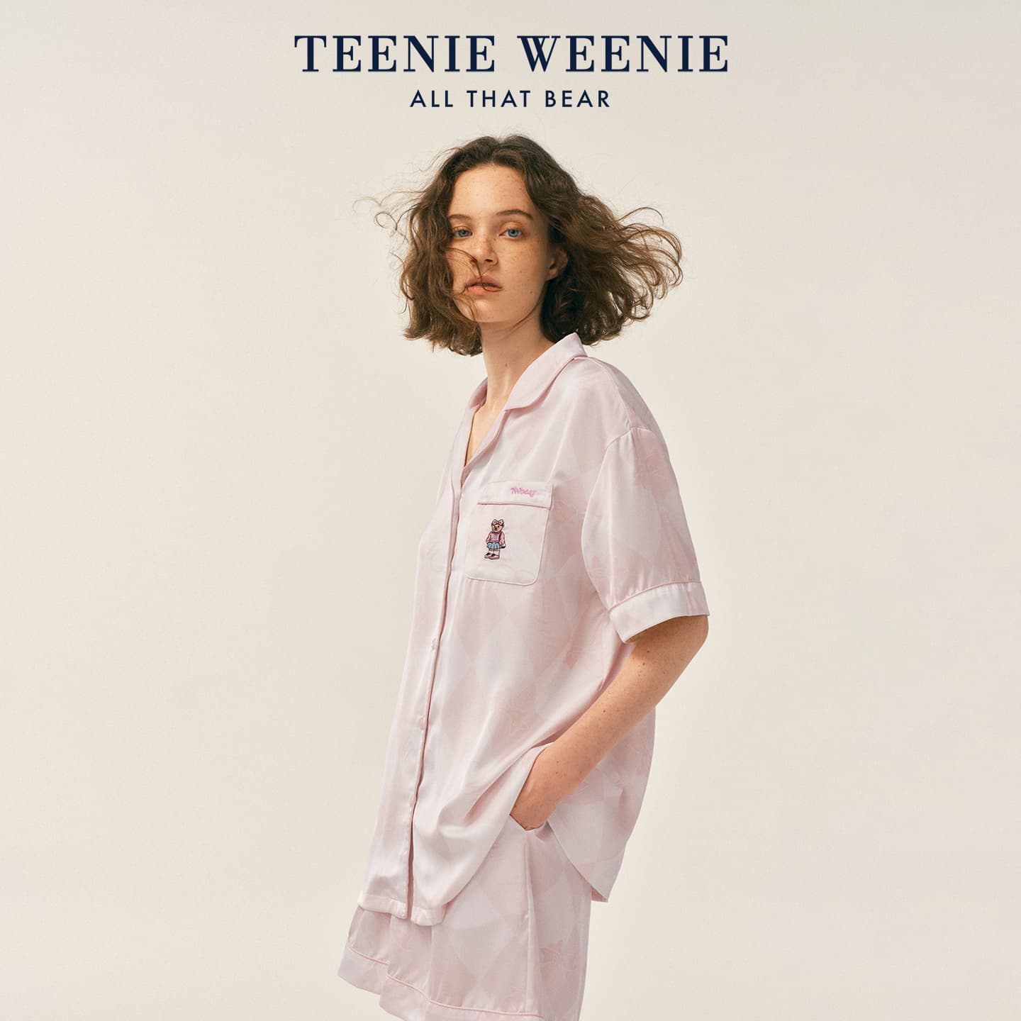 Пижама Teenie Weenie Розовый Полный С принтом Женские Пижамные Комплекты - изображение 2