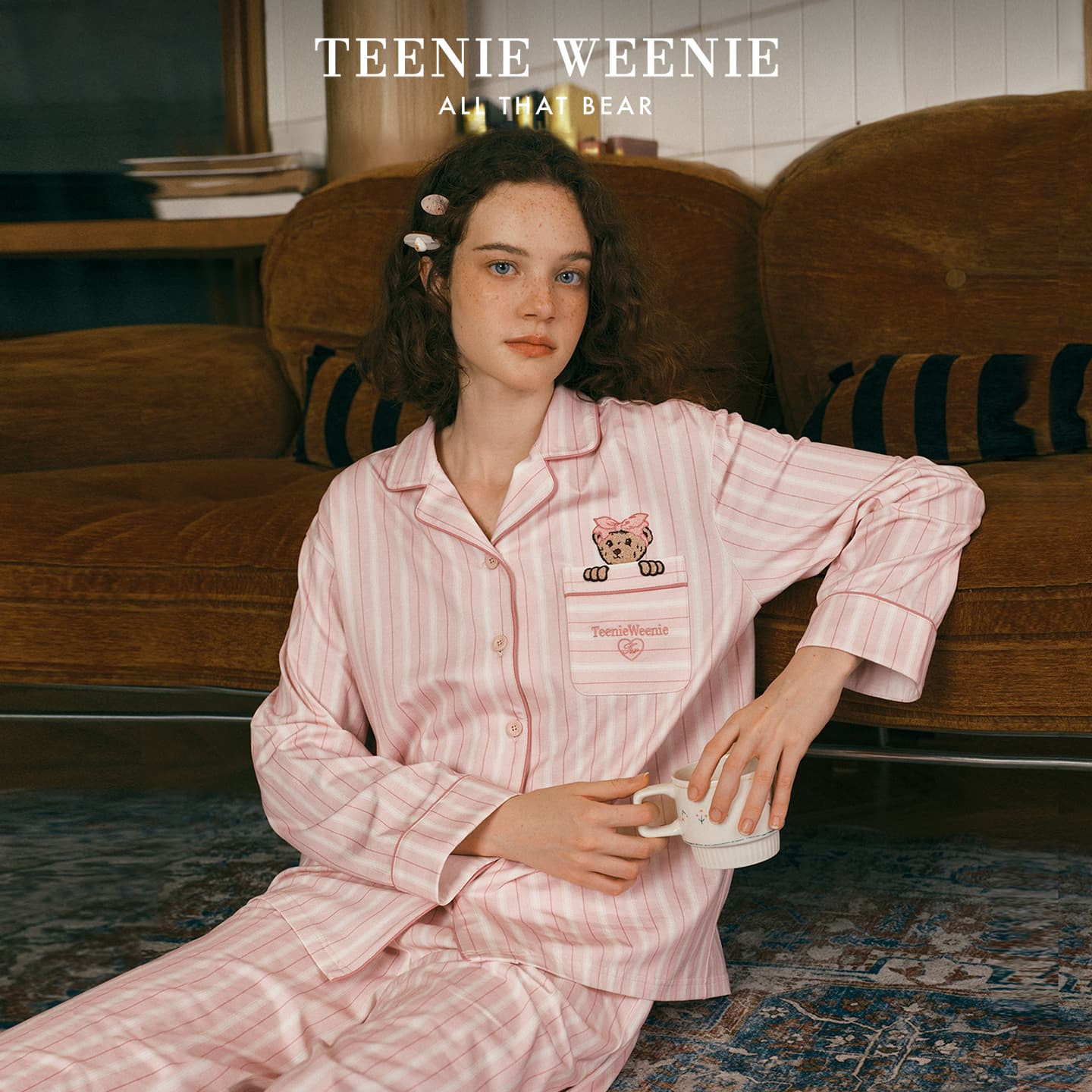 Пижама Teenie Weenie Розово-вишневый Женские Пижамные комплекты - изображение 2