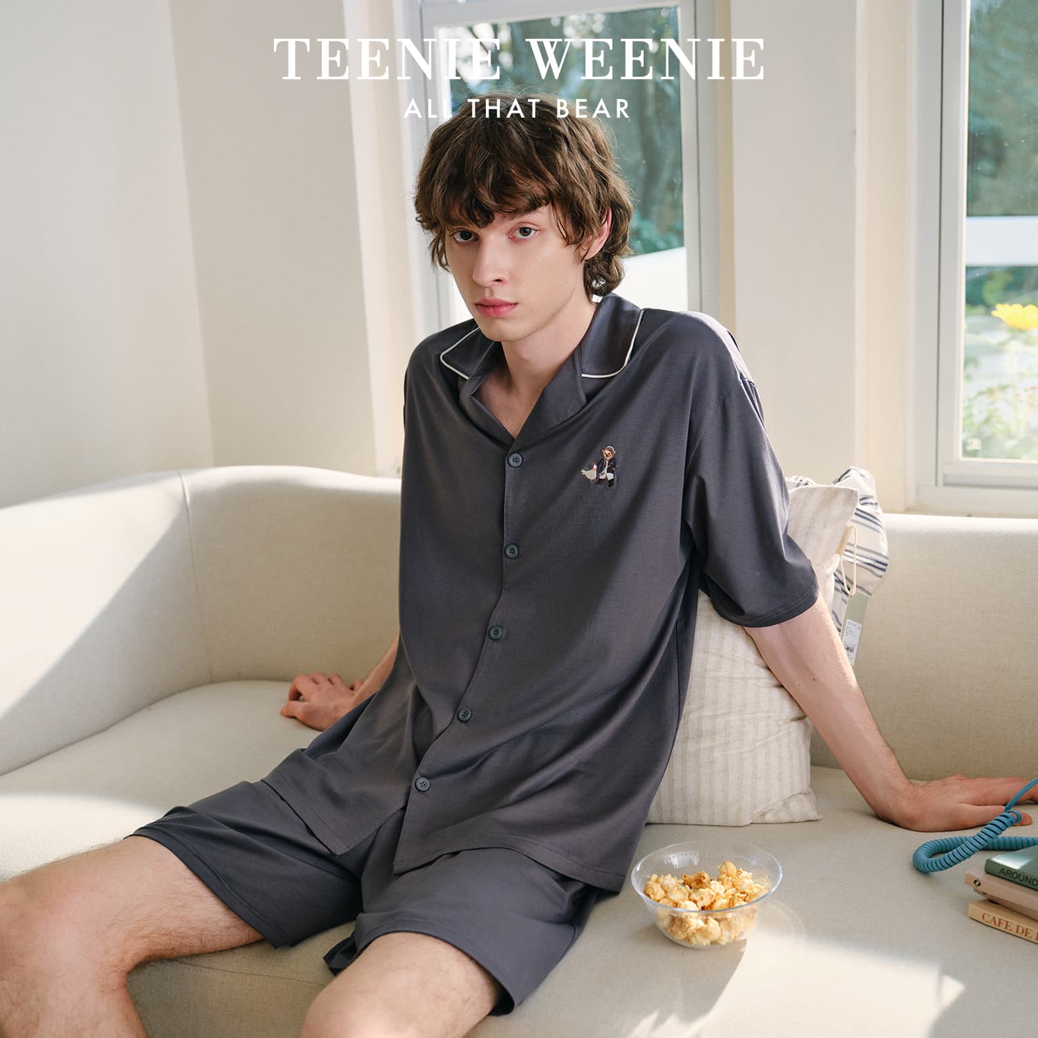Пижама Teenie Weenie Stone River Gray Мужской Пижамный Комплект - изображение 2