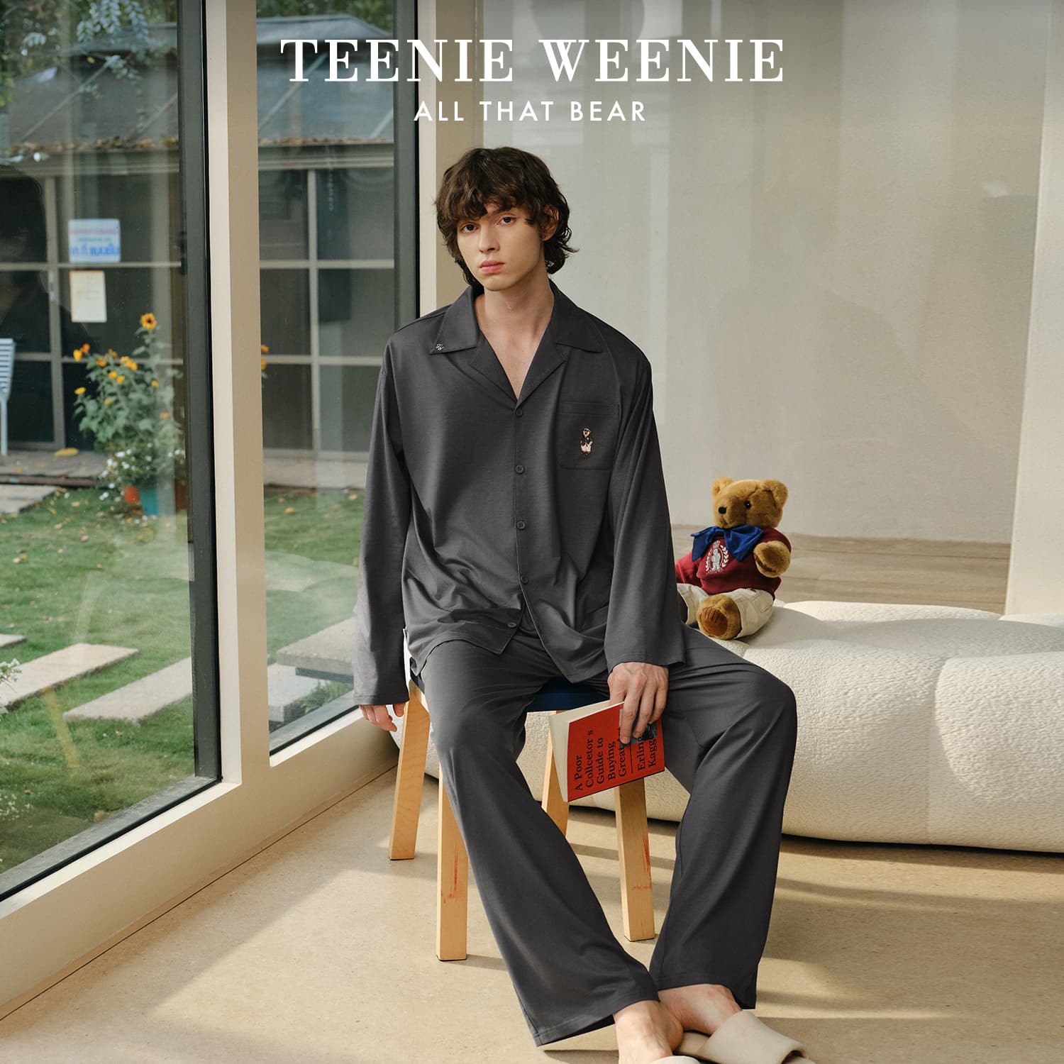 Пижама Teenie Weenie Stone River Gray Мужской Пижамный Комплект - изображение 2
