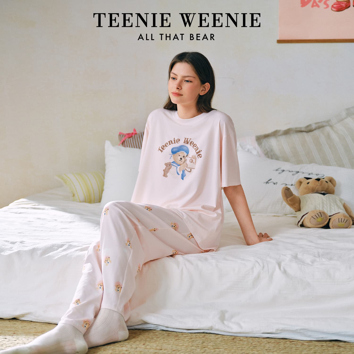 Пижама Teenie Weenie Туманно-розовый Женские Пижамные комплекты - изображение 2