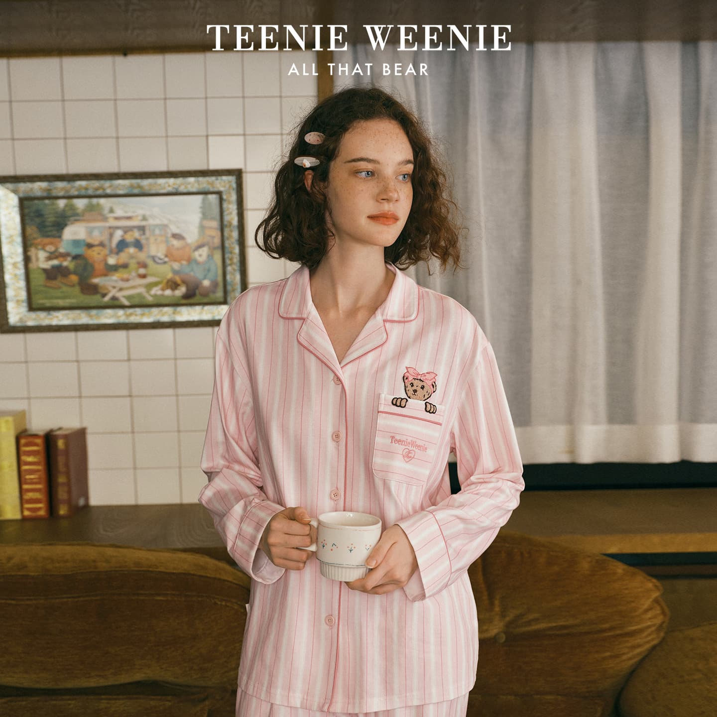 Пижама Teenie Weenie Розово-вишневый Женские Пижамные комплекты - изображение 3