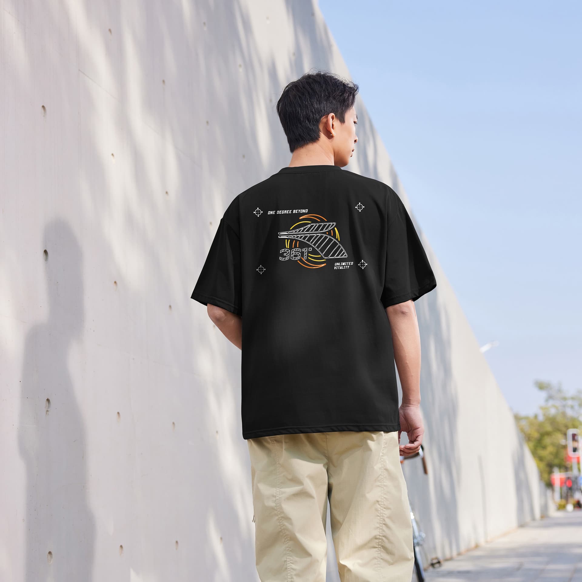 Футболка 361° T-Shirt Унисекс Супер Черный - изображение 6