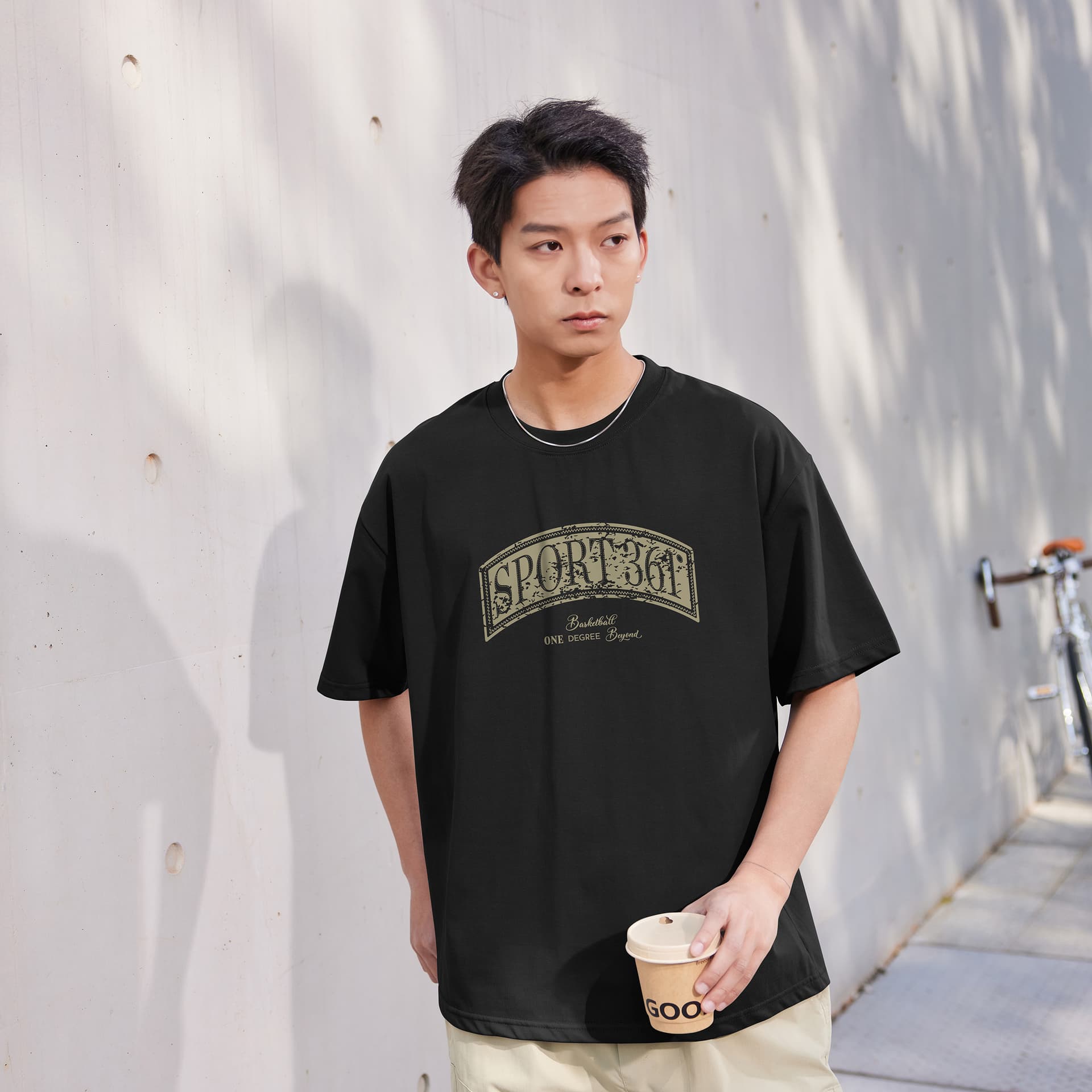 Футболка 361° T-Shirt Унисекс Супер Черный - изображение 9