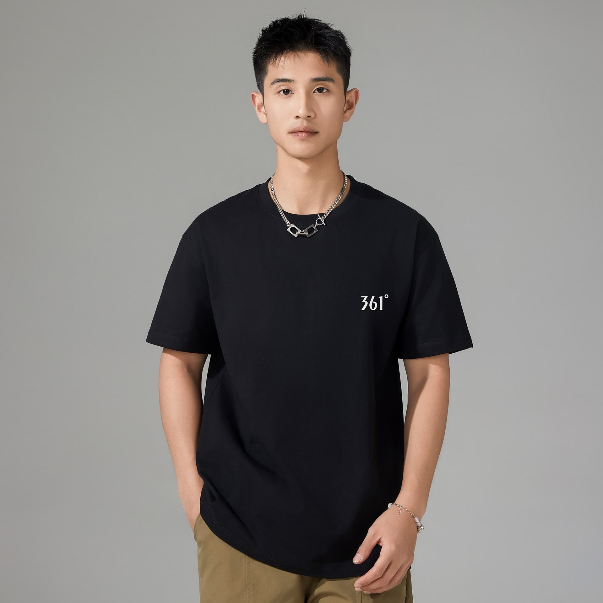 Футболка 361° T-Shirt Унисекс Супер Черный - изображение 4