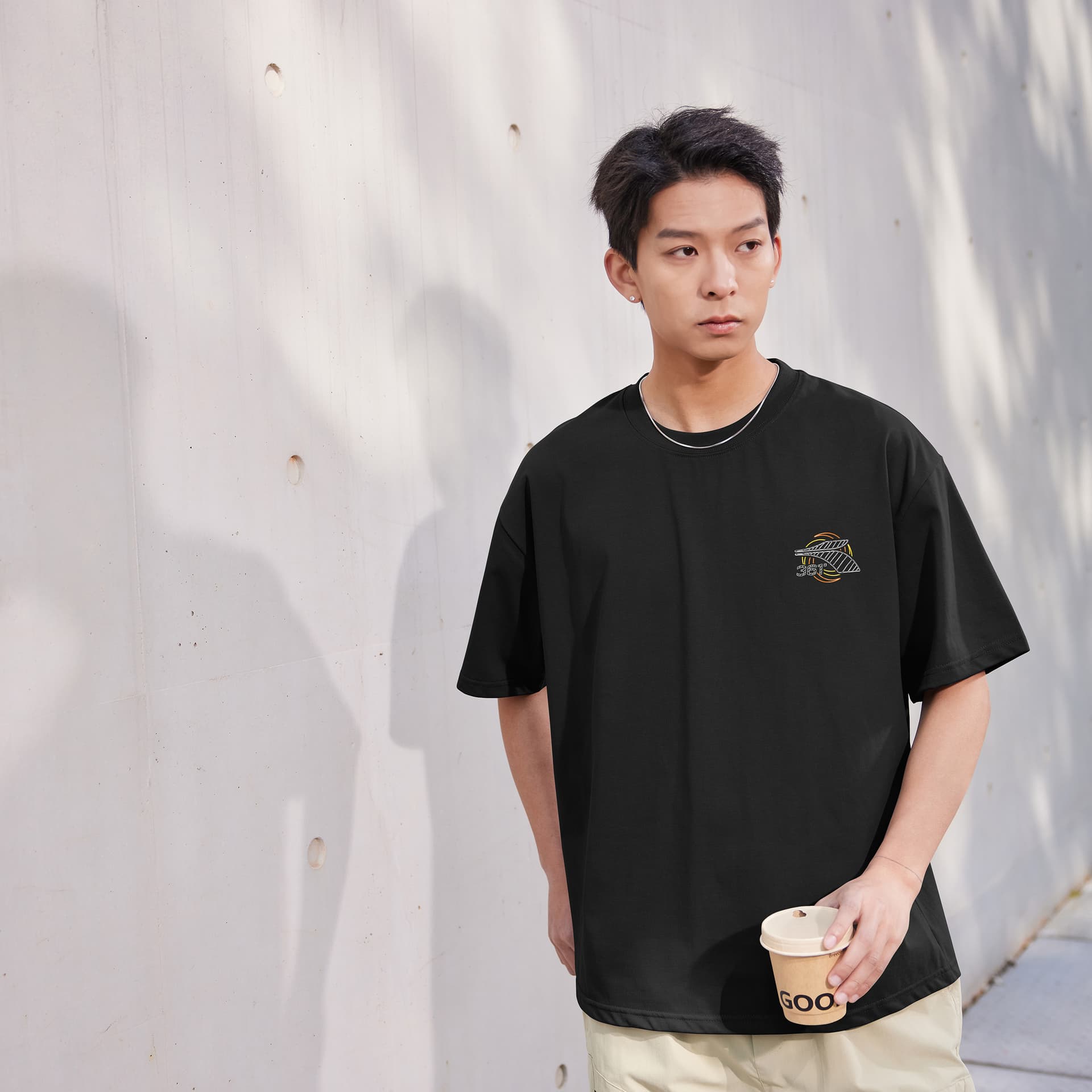 Футболка 361° T-Shirt Унисекс Супер Черный - изображение 4