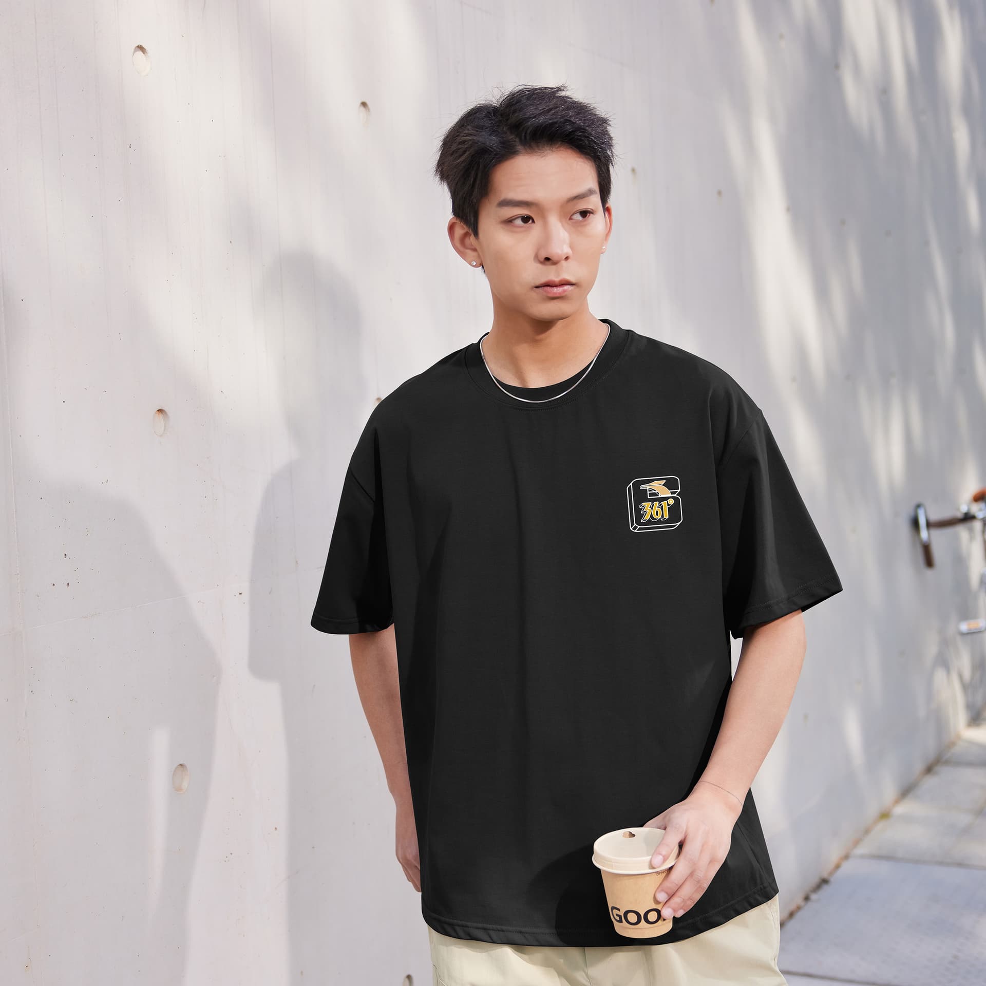 Футболка 361° T-Shirt Унисекс Супер Черный - изображение 5