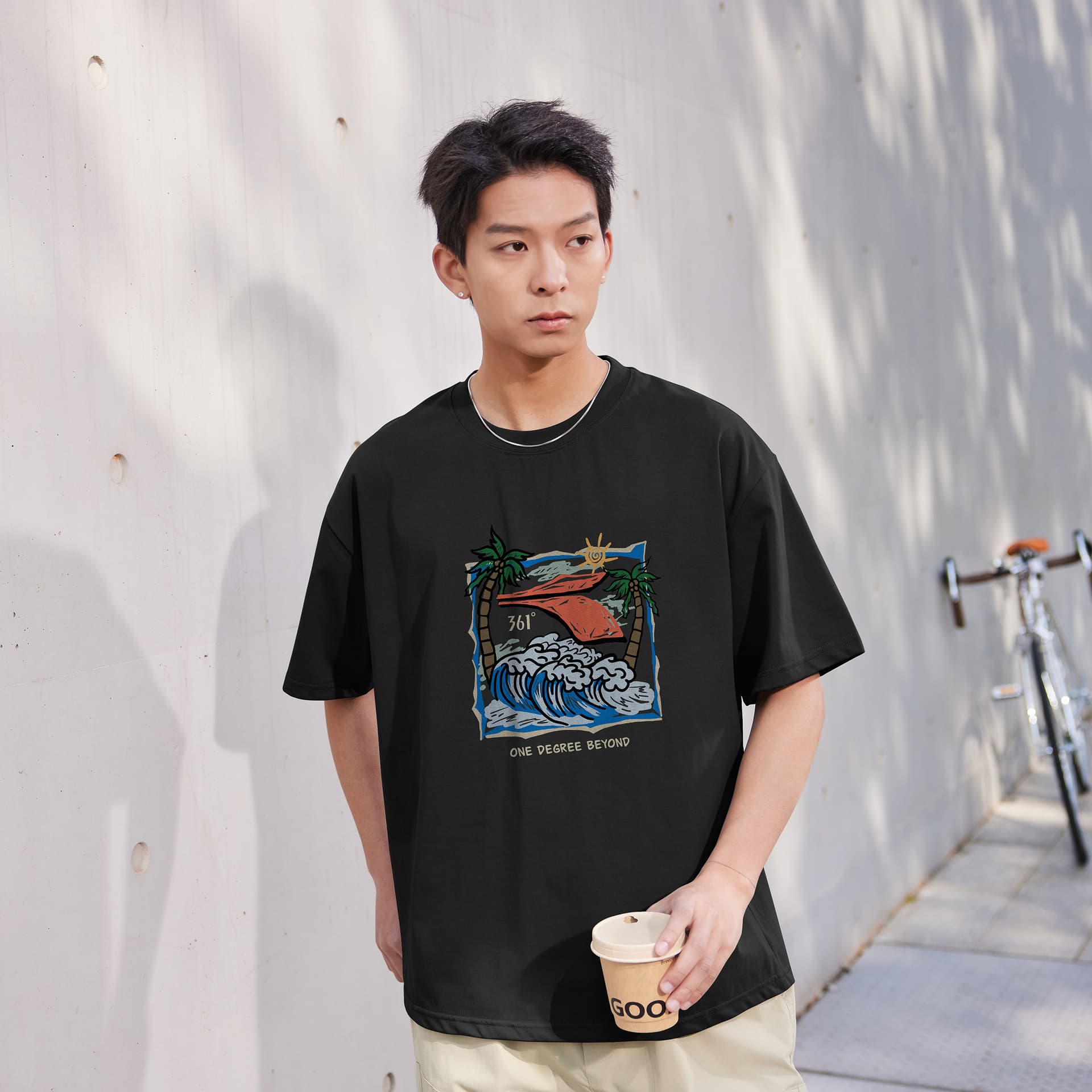 Футболка 361° T-Shirt Унисекс Супер Черный - изображение 4