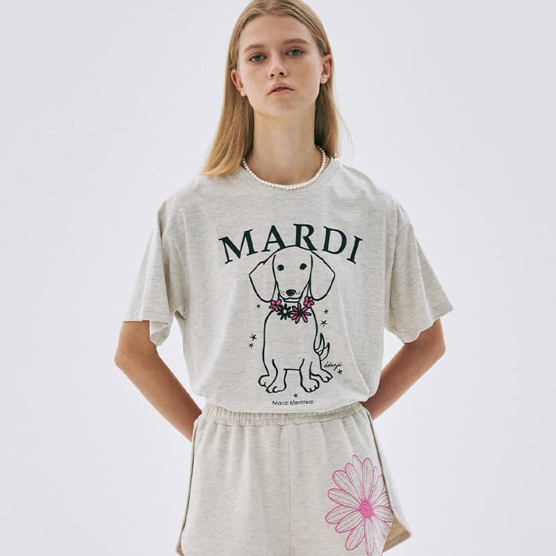 Футболка MARDI MERCREDI SS25 Рукав с оборванным плечом T-рубашка Женская - изображение 3