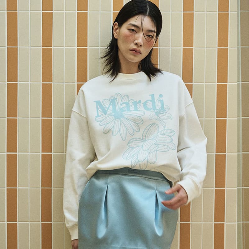Худи MARDI MERCREDI Three Flowers Collection SS25 Худи-ханьфу Тройной Цветок_Белый Лазурь MARDI Худи-ханьфу Корейский стиль - изображение 3