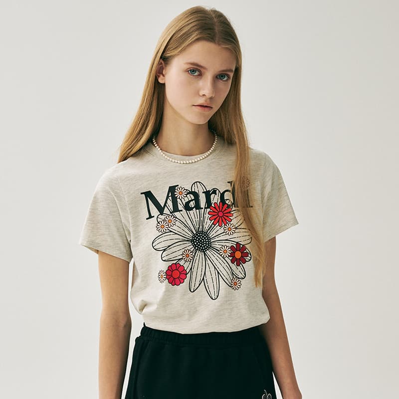 Футболка MARDI MERCREDI SS25 T Рубашка Женская Овсяный Черный - изображение 3