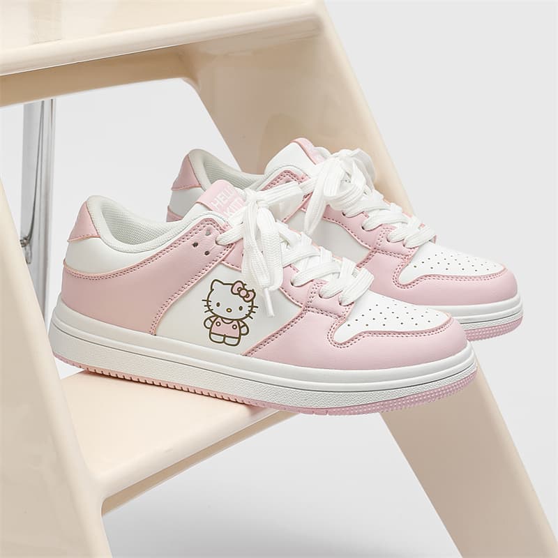 Кроссовки Sanrio Противоскользящая Износостойкая Легкая Дышащая Увеличивающая высоту Низкие Кеды для Скейтбординга Женские - изображение 4