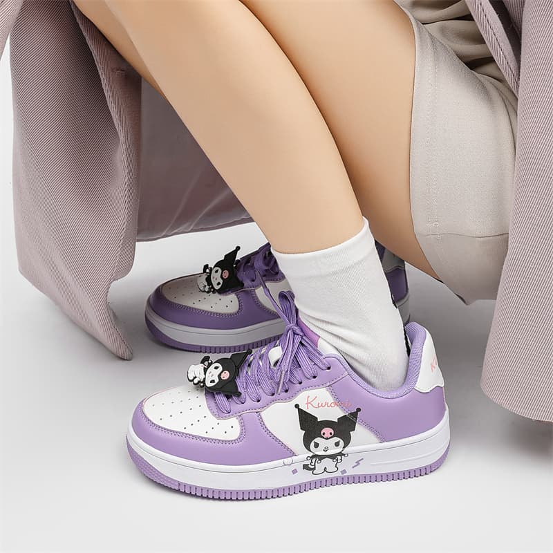 Кроссовки Sanrio Противоскользящая Износостойкая Легкая Дышащая Увеличивающая высоту Низкие Кеды для Скейтбординга Женские - изображение 5