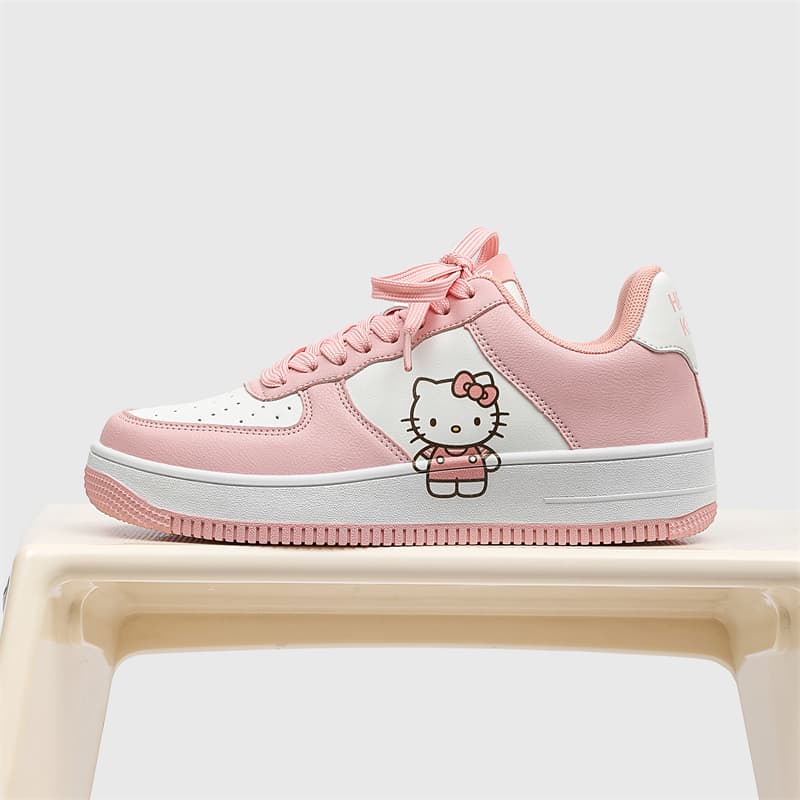 Кроссовки Sanrio Противоскользящая Износостойкая Дышащая Низкая Обувь для Скейтбординга Женская Розовая - изображение 4
