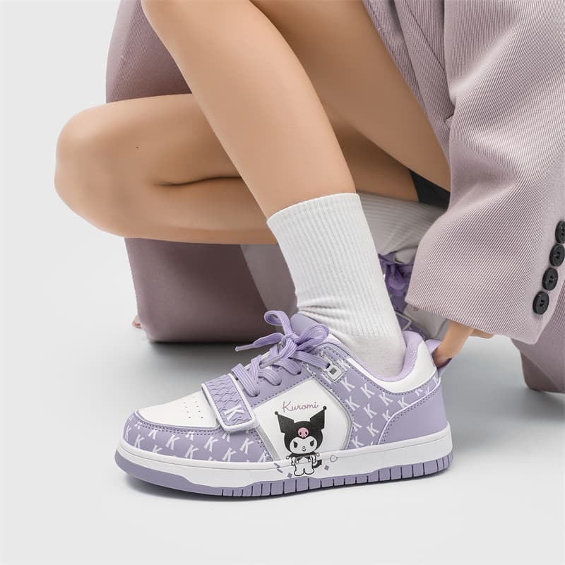 Кроссовки Sanrio Противоскользящая Износостойкая Легкая Дышащая Увеличивающая высоту Низкие Кеды для Скейтбординга Женские - изображение 5
