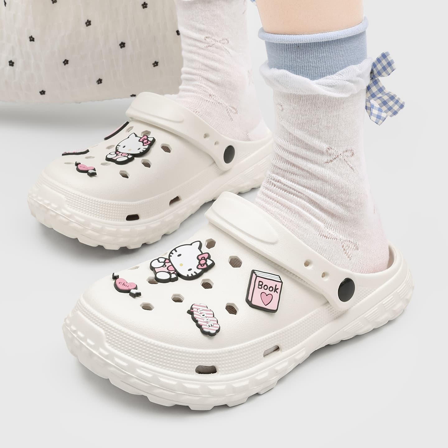 Сабо Sanrio Hello Kitty Дофамин Удобные сабо с мягкой подошвой и закрытым носком - изображение 4