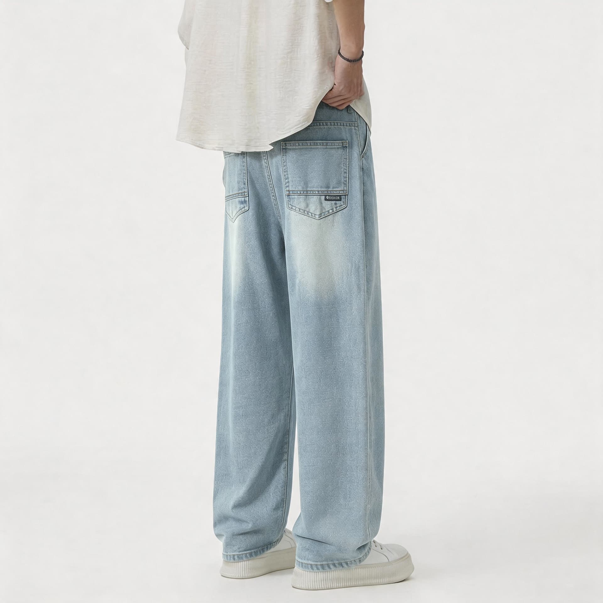 Штаны JASONWOOD Светло-синие Вискоза лиоцелл Тенсел Мужские Джинсы - изображение 4