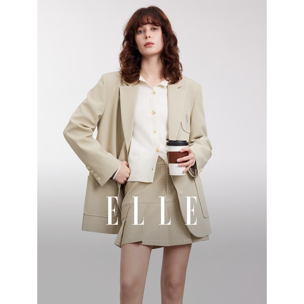 ELLE Khaki Женские Бизнес-костюмы - изображение 3