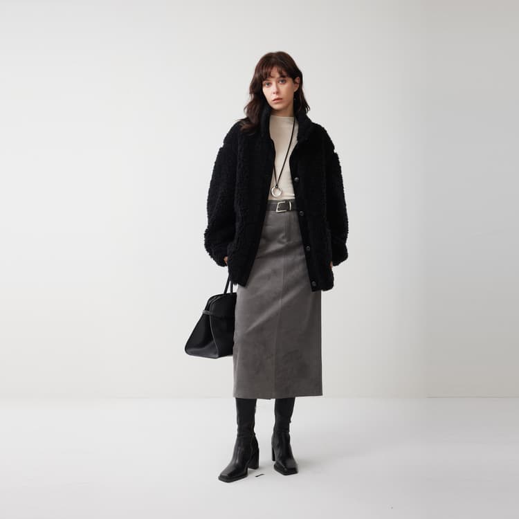 ELLE Черные Женские Бархатные Куртки - изображение 6