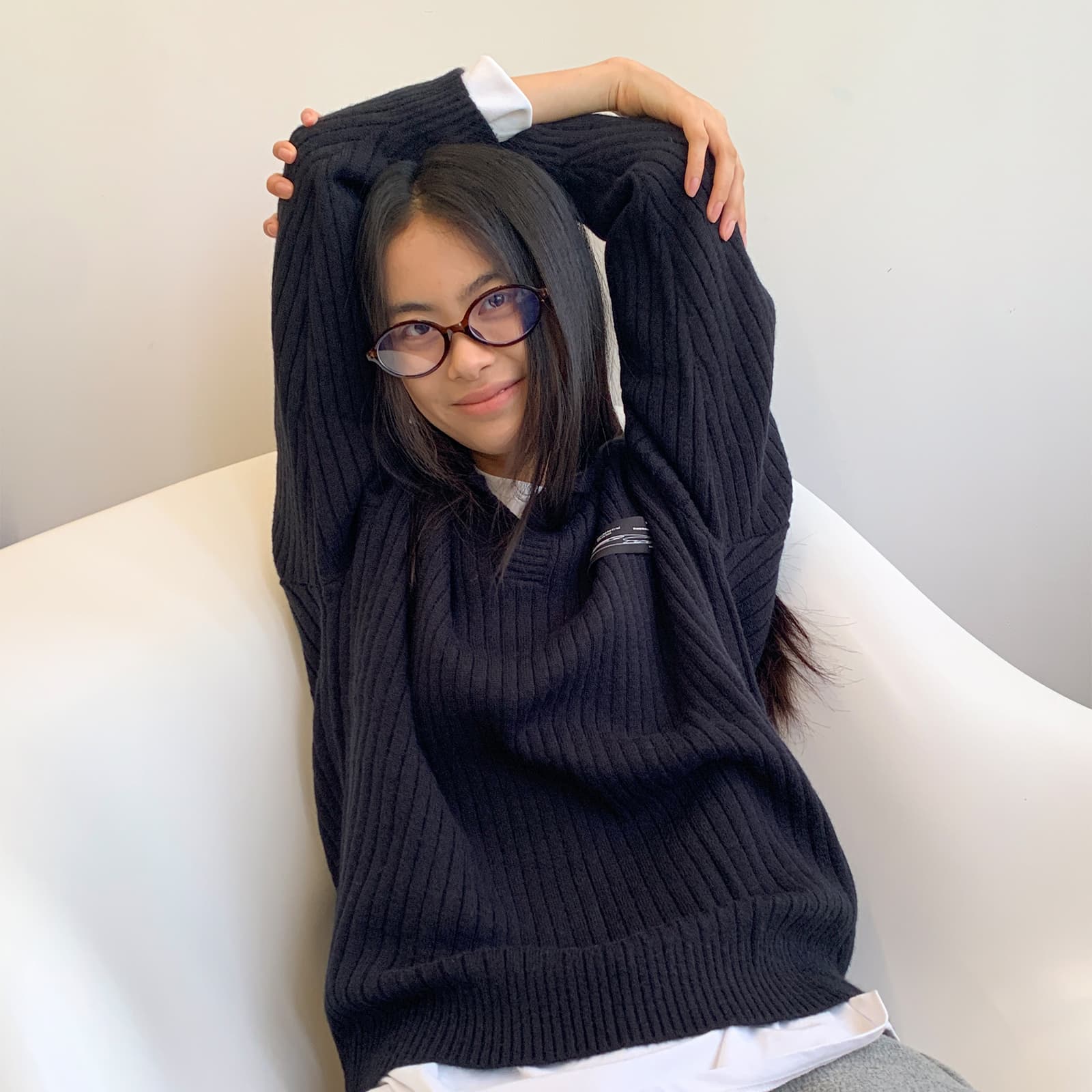 Кофта ROARINGWILD Retro Sweater Black - изображение 6