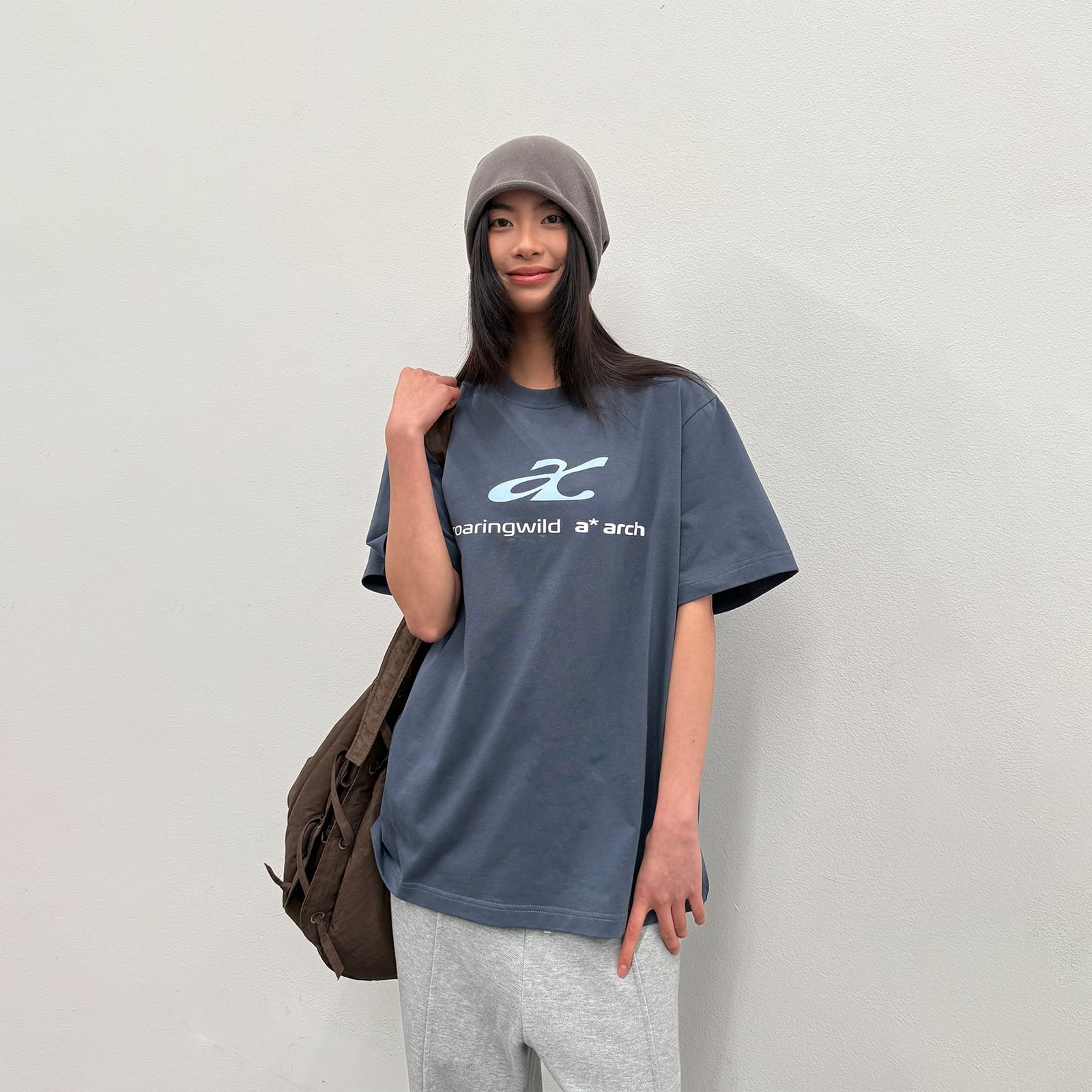Футболка ROARINGWILD T-Shirt Унисекс Синий Серый - изображение 6