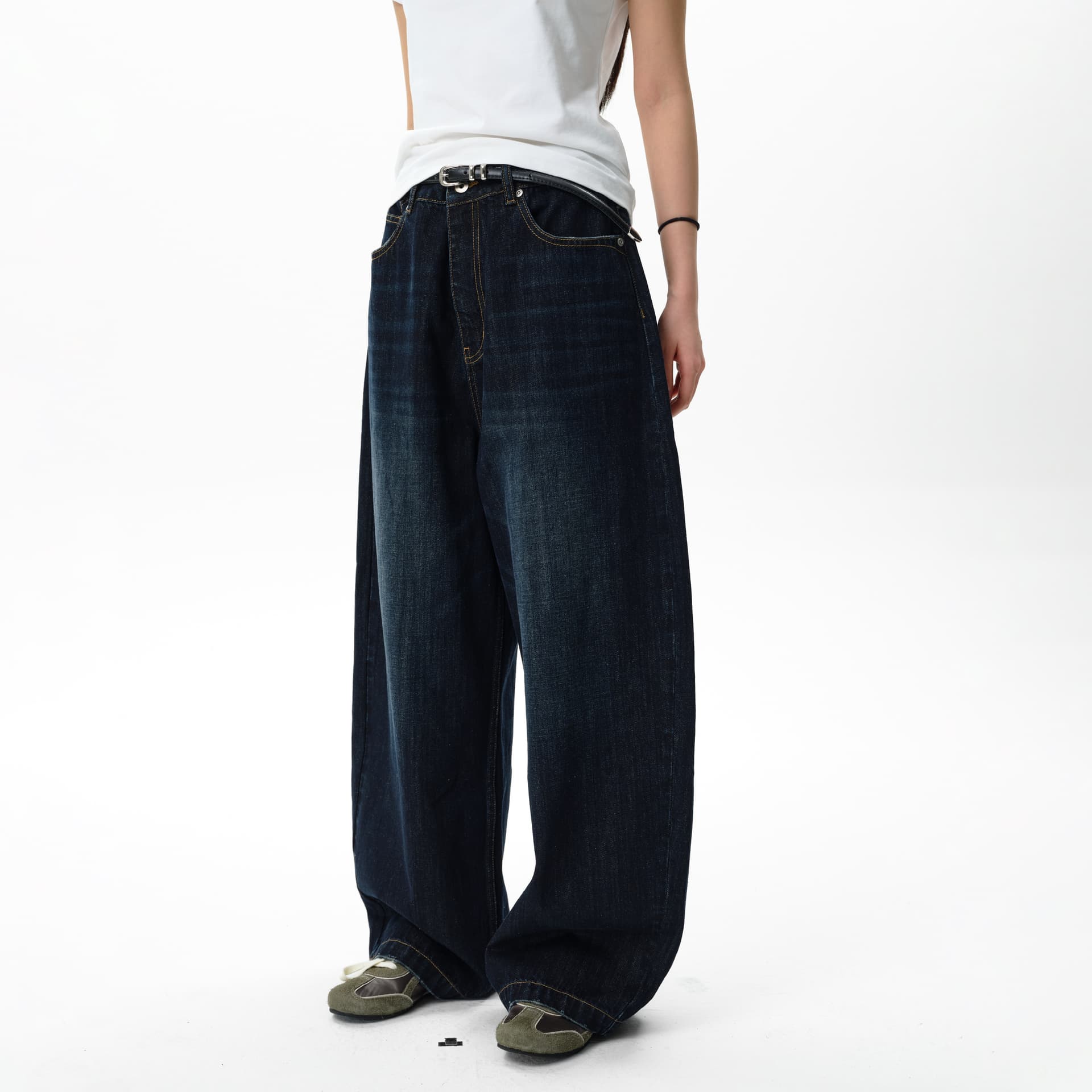 Штаны ROARINGWILD Blue Unisex Jeans ROARINGWILD Синий Унисекс Джинсы - изображение 4