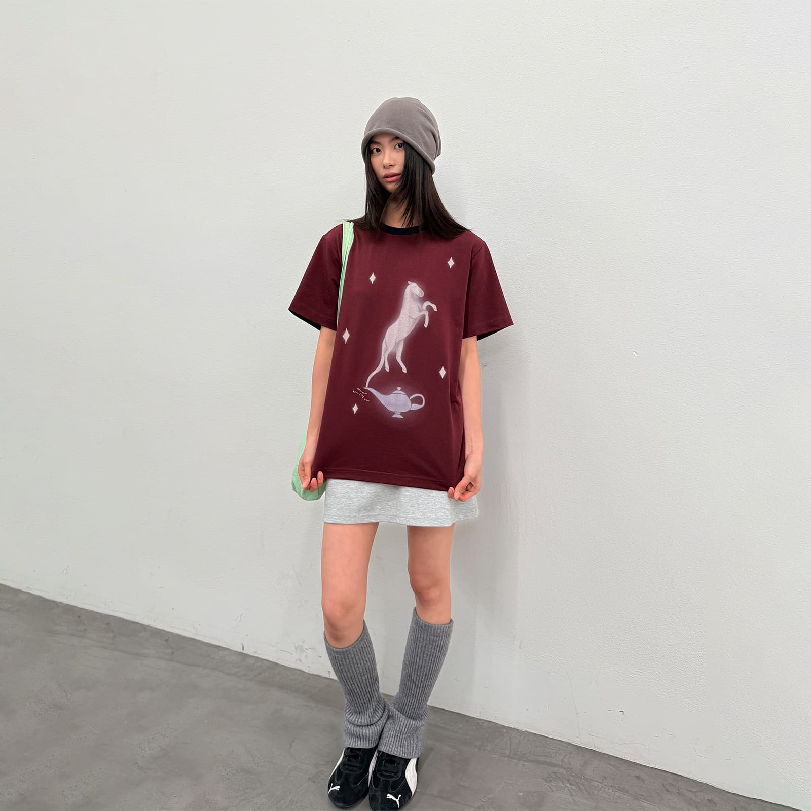 Футболка ROARINGWILD T-Shirt Унисекс Бордовый - изображение 4
