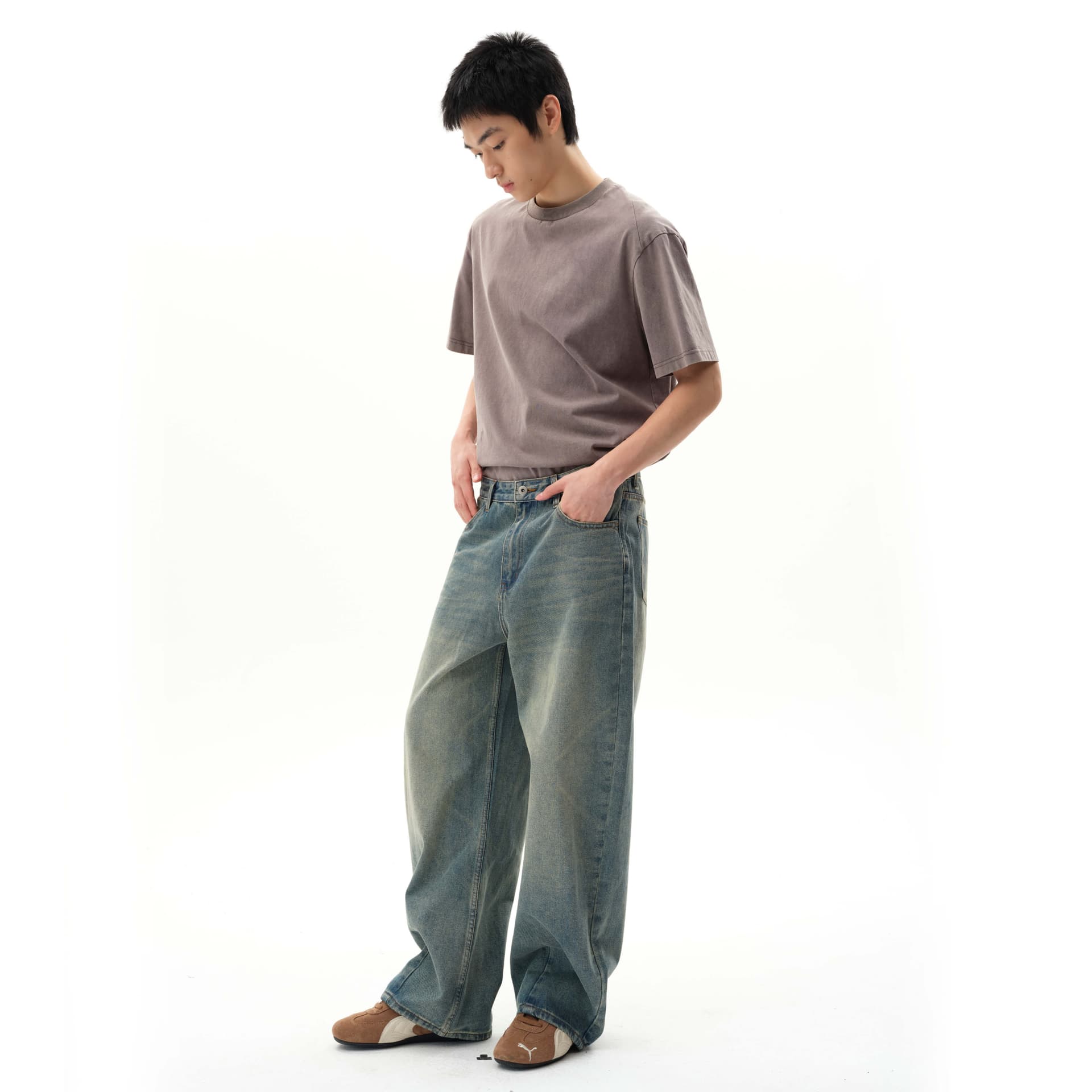 Штаны ROARINGWILD Blue Unisex Jeans ROARINGWILD Синий Унисекс Джинсы - изображение 4